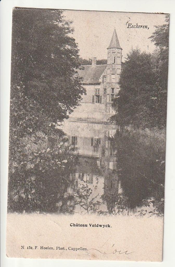 Eeckeren Château Veldwyck (kasteel- Ekeren), Verzenden, Voor 1920, Gelopen, Antwerpen