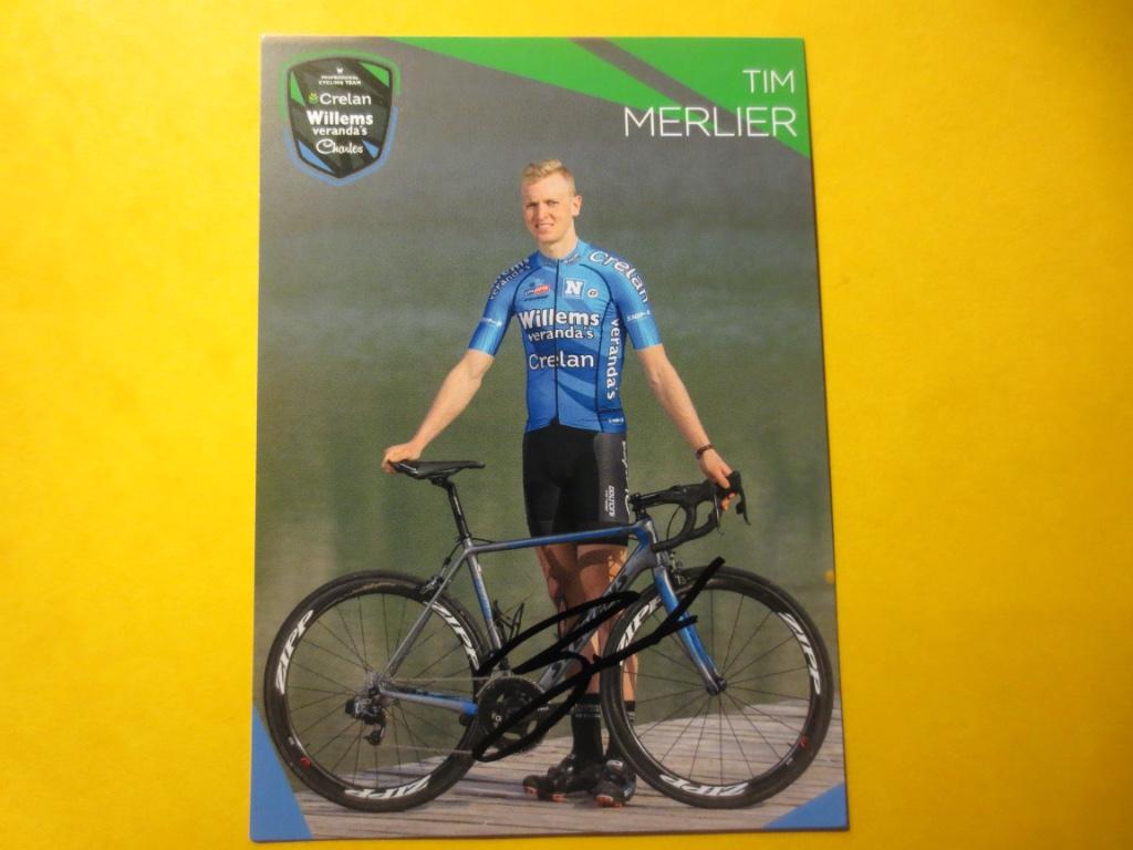 wielerkaart 2018 team crelan  tim merlier signe, Verzenden, Zo goed als nieuw