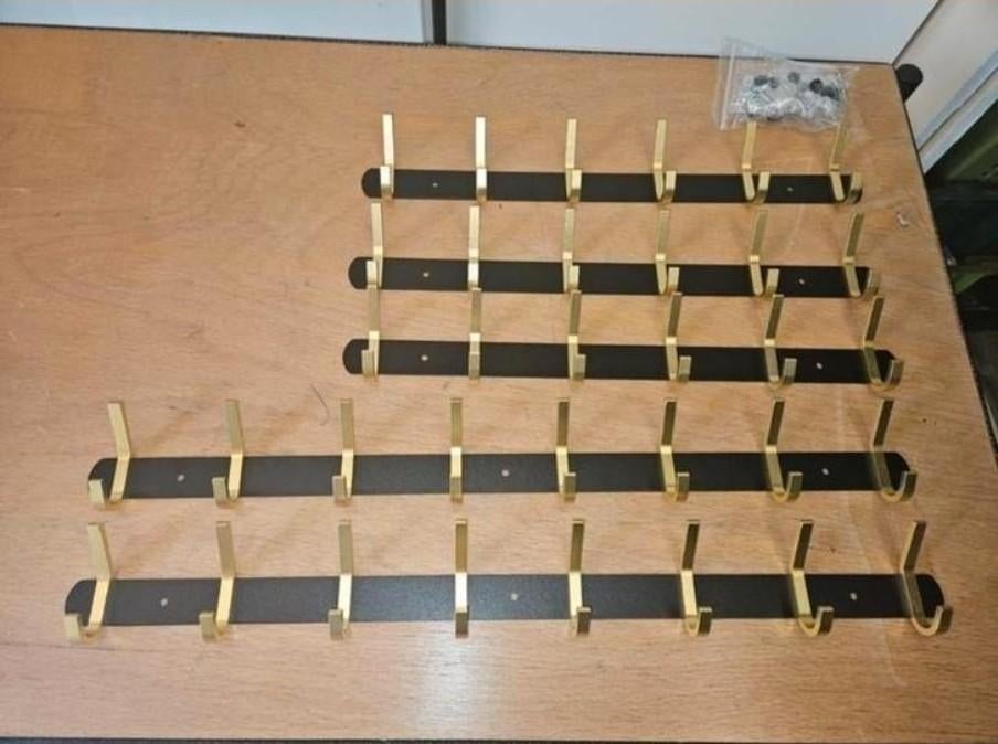 Wandkapstok zwart/goud metaal NIEUW, Huis en Inrichting, Ophalen of Verzenden, Nieuw, Metaal, Wandkapstok