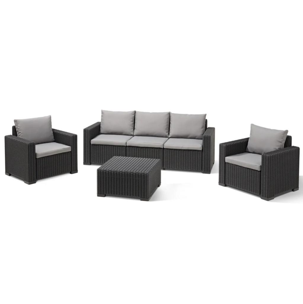 [NEUF] Salon de jardin Allibert - Keter Californie 5 places, Neuf, 5 places, Osier, Salons de jardin