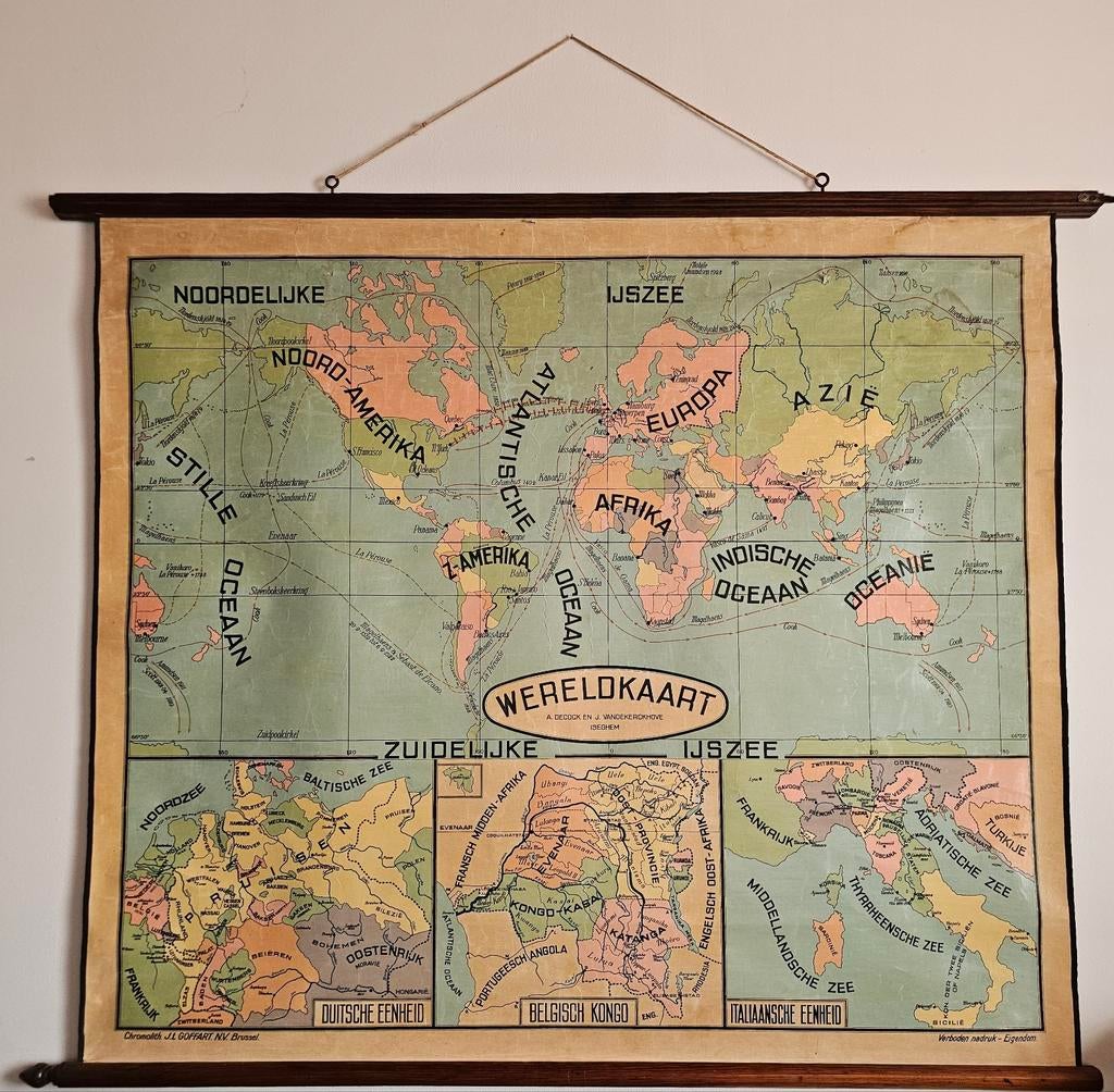 carte scolaire vintage du monde, Enlèvement