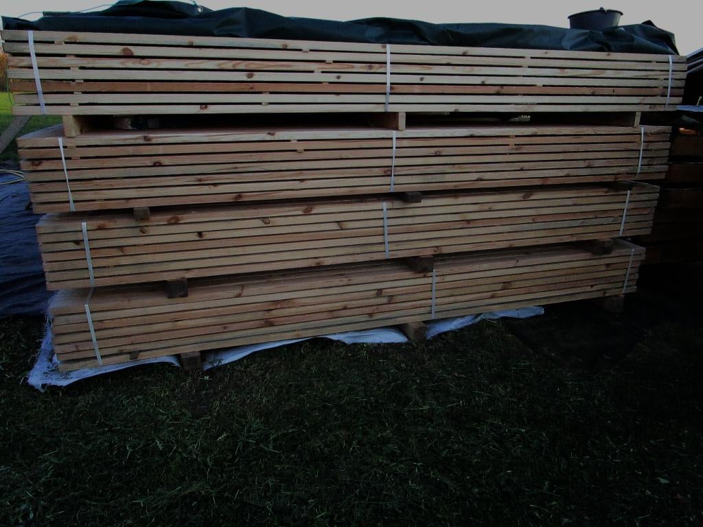 Constructiehout Grenen, Doe-het-zelf en Bouw, Hout en Planken, Ophalen, 25 tot 50 mm, Grenen, Nieuw