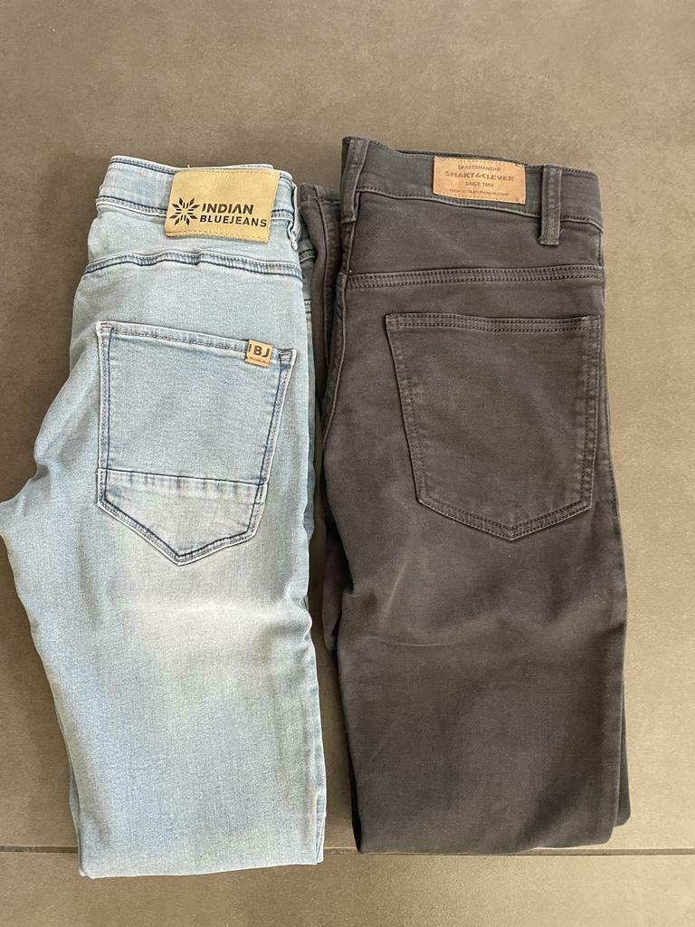 2 jeans INDIAN BLAUWE JEANS en JBC 14 jaar 158 en 164