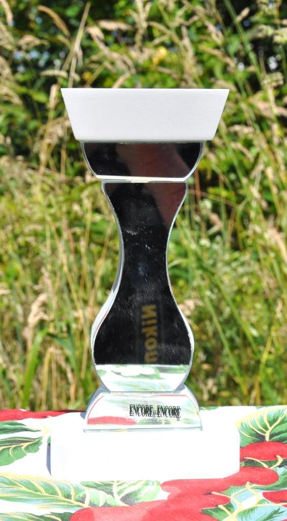 bougeoir lumineux blanc et miroir, Enlèvement ou Envoi, Comme neuf, Blanc