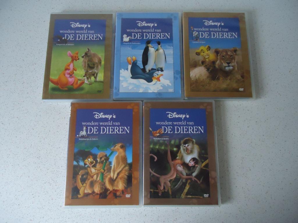 5 DVD's van Disney"s "Wondere Wereld Der dieren., Cd's en Dvd's, Dvd's | Kinderen en Jeugd, Gebruikt, Film, Dieren, Ophalen of Verzenden