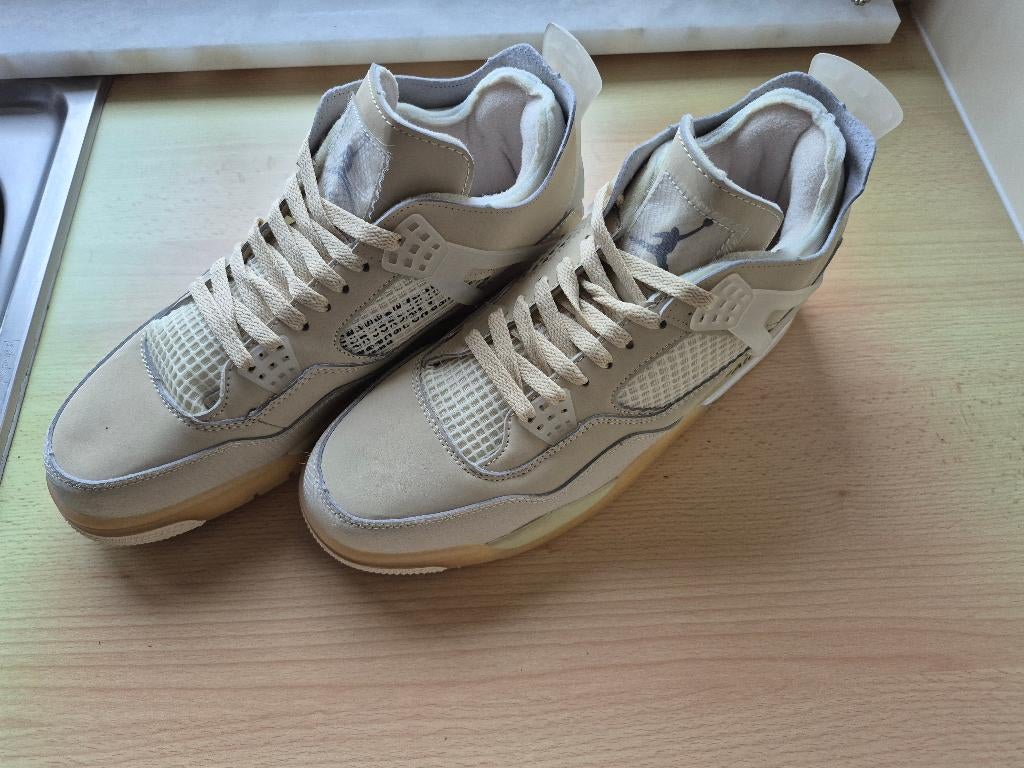 Nieuwe Air Jordan 4 Retro Off-white / Sail maat 45, Kleding | Heren, Schoenen, Nieuw, Sneakers, Overige kleuren, Ophalen
