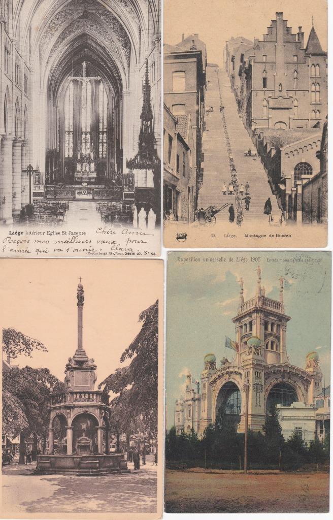 9 oude postkaarten van Luik - lot 7, Verzamelen, Ophalen of Verzenden, Luik