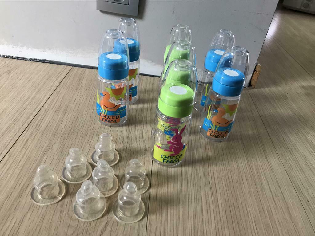 7 bouteilles de boisson en plastique Chicco Farm de 150 ml, Enlèvement ou Envoi, Comme neuf