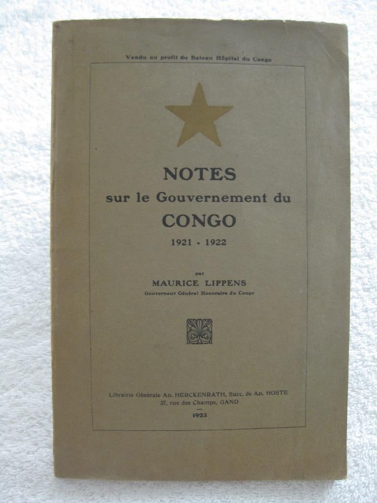 Congo belge – 1923 – Maurice Lippens, Ophalen of Verzenden, Gelezen