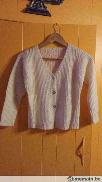 gilet en mohair blanc taille 10-14 ans, Neuf, Fille, Pull ou Veste