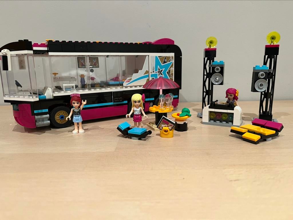 Lego Friends popster tourbus (41106), Ophalen, Zo goed als nieuw, Complete set, Lego