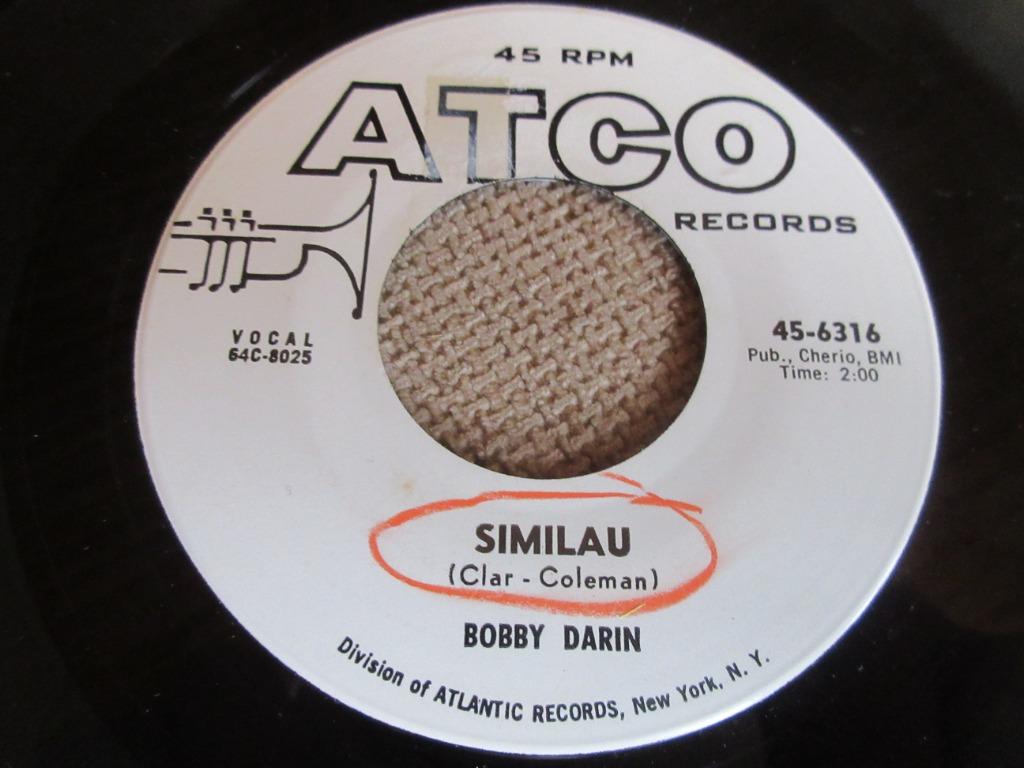 Bobby Darin - similau / swing low sweet chariot promo, Cd's en Dvd's, Vinyl Singles, Gebruikt, 7 inch, Single, Ophalen of Verzenden
