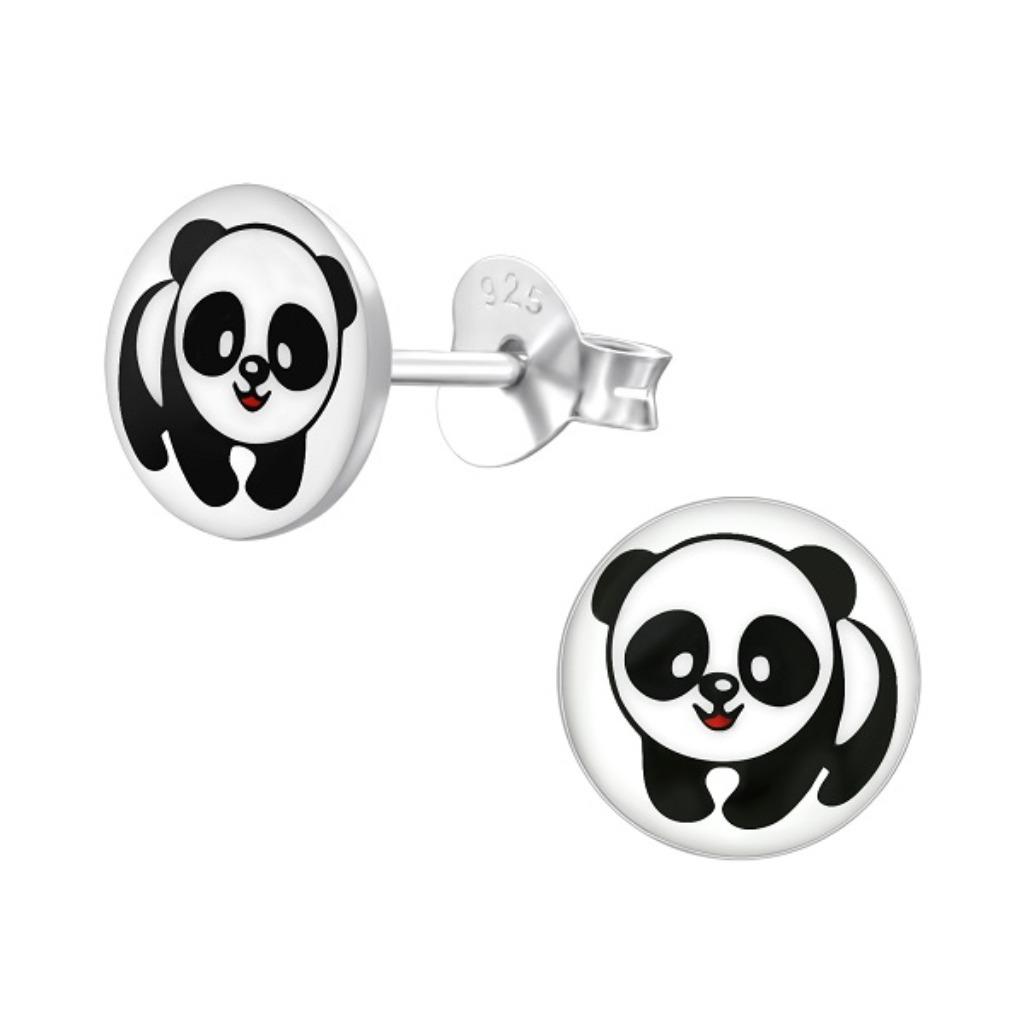 Zilveren kinder oorstekers panda, Handtassen en Accessoires, Kindersieraden, Ophalen of Verzenden, Nieuw, Oorbellen