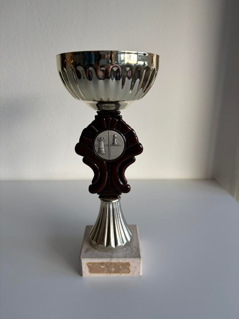 Trofee / beker schaken (set 18), Ophalen of Verzenden, Zo goed als nieuw