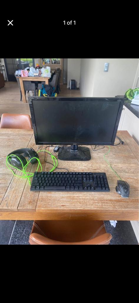 monitor + accessoires, Enlèvement, Utilisé