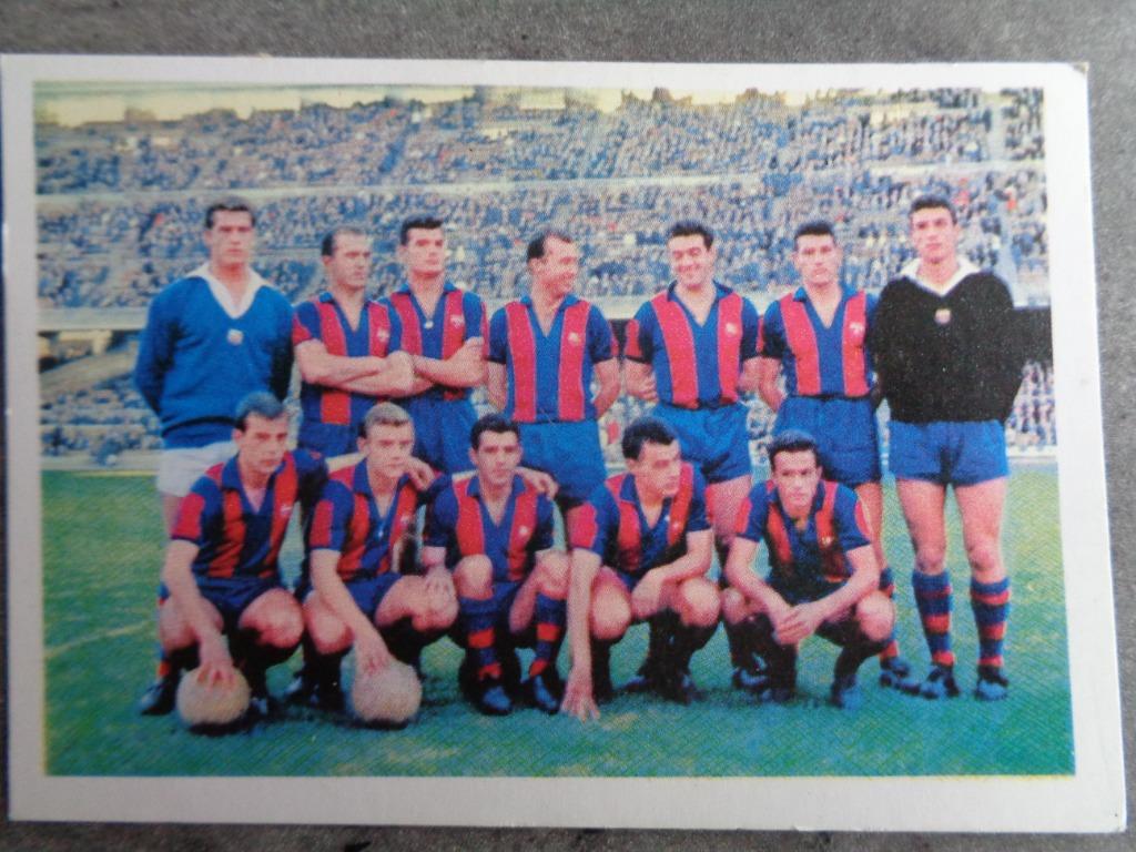 MONTY GUM CARTE DE FOOTBALL IMPRIMER FC BARCELONE SIXTIES PO, Enlèvement ou Envoi