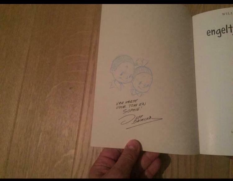 Originele tekening Suske en Wiske van Broeckx, Enlèvement ou Envoi