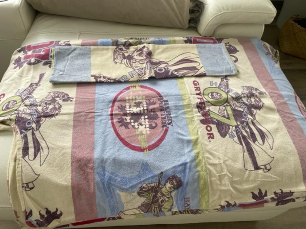 Donsovertrek  Harry Potter 1 persoons, Huis en Inrichting, Ophalen of Verzenden, Gebruikt, Eenpersoons, Dekbedovertrek
