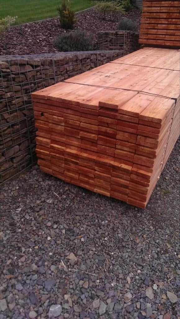 Douglas terrasplanken, Ophalen, Planken