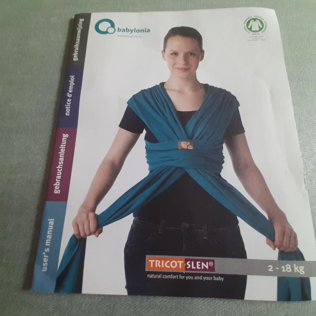 BABYLONIA draagdoek tricot slen + DVD + gebruiksaanwijzing, Verzenden, Draagdoek