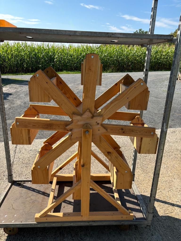 Houten rad met 8 bloembakken (tuindecoratie), Ophalen, Nieuw, 60 cm of meer, 60 tot 100 cm