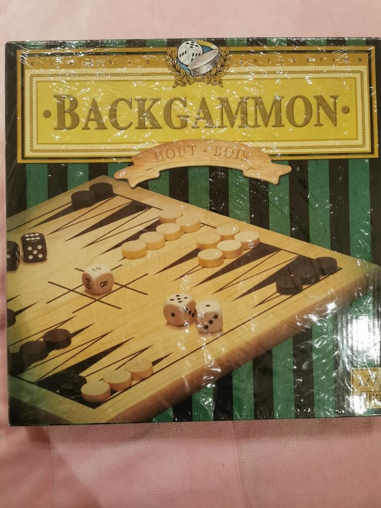 Encore nouveau jeu de plateau en bois Backgammon, Enlèvement ou Envoi, Neuf