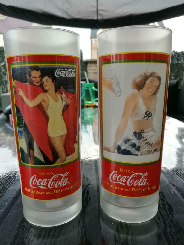 2 anciens verres Coca Cola, Collections, Enlèvement ou Envoi, Neuf, Autres types