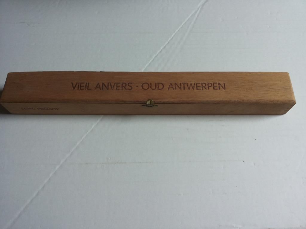 retro vintage oud sigarendoosje Long-Fellow Vieil Anvers, Verzamelen, Ophalen of Verzenden, Zo goed als nieuw, Tabaksdoos of Verpakking