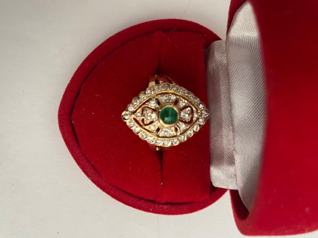 Gouden ring, Ophalen, Gebruikt, 17 tot 18, Met edelsteen