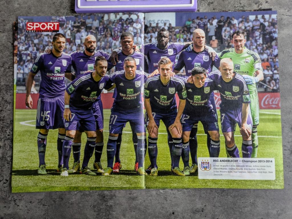 ANDERLECHT  RSC  VOETBAL POSTER TEAM 2013, Verzenden, Zo goed als nieuw