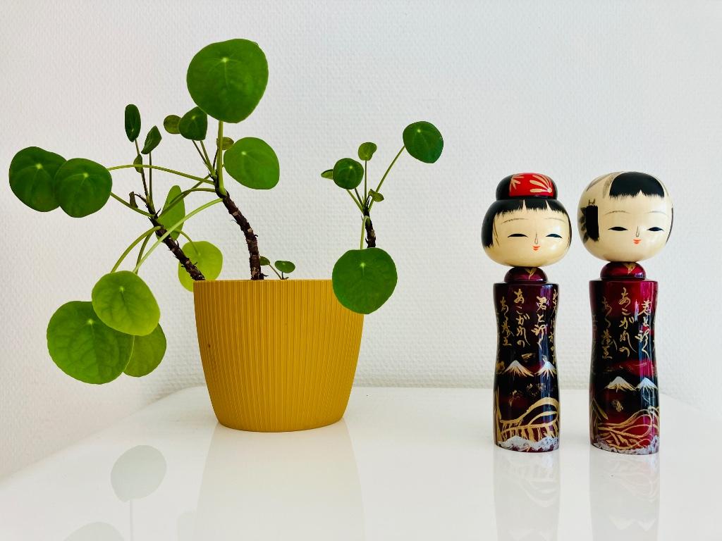 Koppeltje Kokeshi dolls Japan, Antiek en Kunst, Kunst | Beelden en Houtsnijwerken, Ophalen