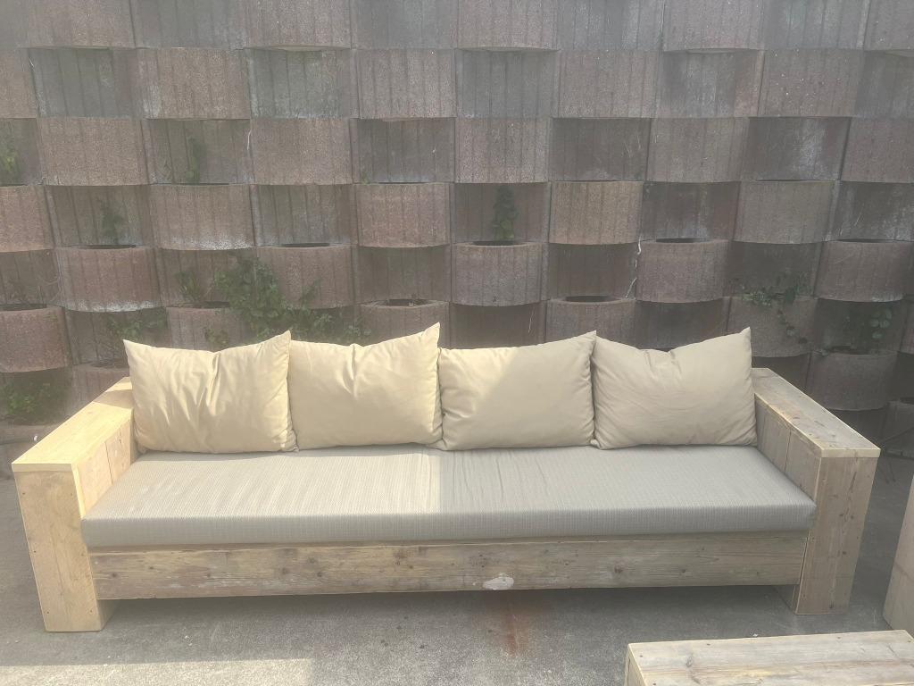 STEIGERHOUT SHOWROOM LEEGVERKOOP TOT WEL 80% KORTING TUINSET, Gebruikt, Steigerhout, Ophalen of Verzenden, Eettafel