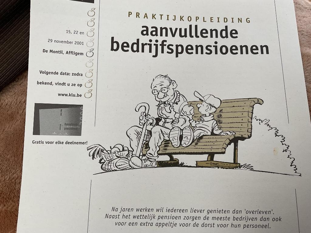 Zeldzame Kluwer A4-folder met illustratie Jan Bosschaert, Eén stripboek, Ophalen of Verzenden, Zo goed als nieuw, Jan Bosschaert