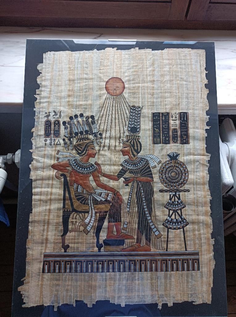 Egyptisch (konings-)paar op papyrus, Ophalen