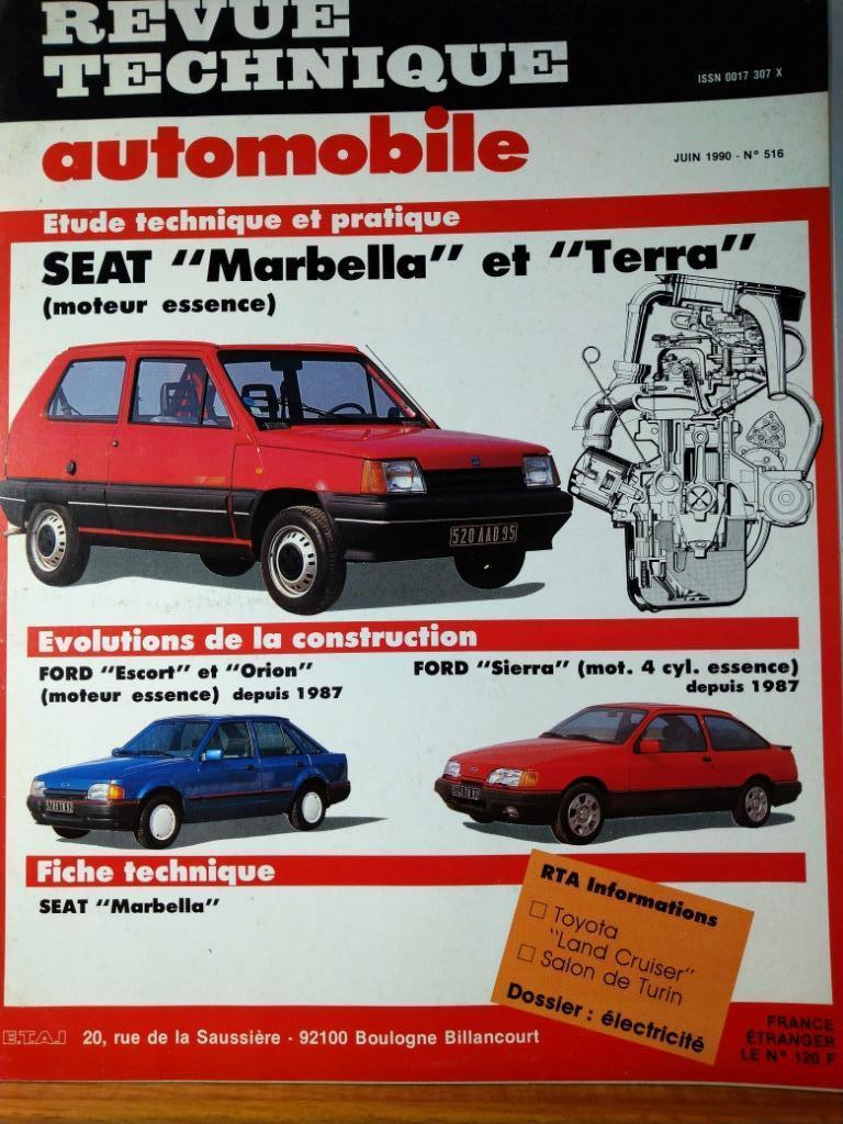 RTA - Seat Marbella et Terra - Ford Escort - Orion - Sierra, Autos : Divers, Modes d'emploi & Notices d'utilisation, Envoi