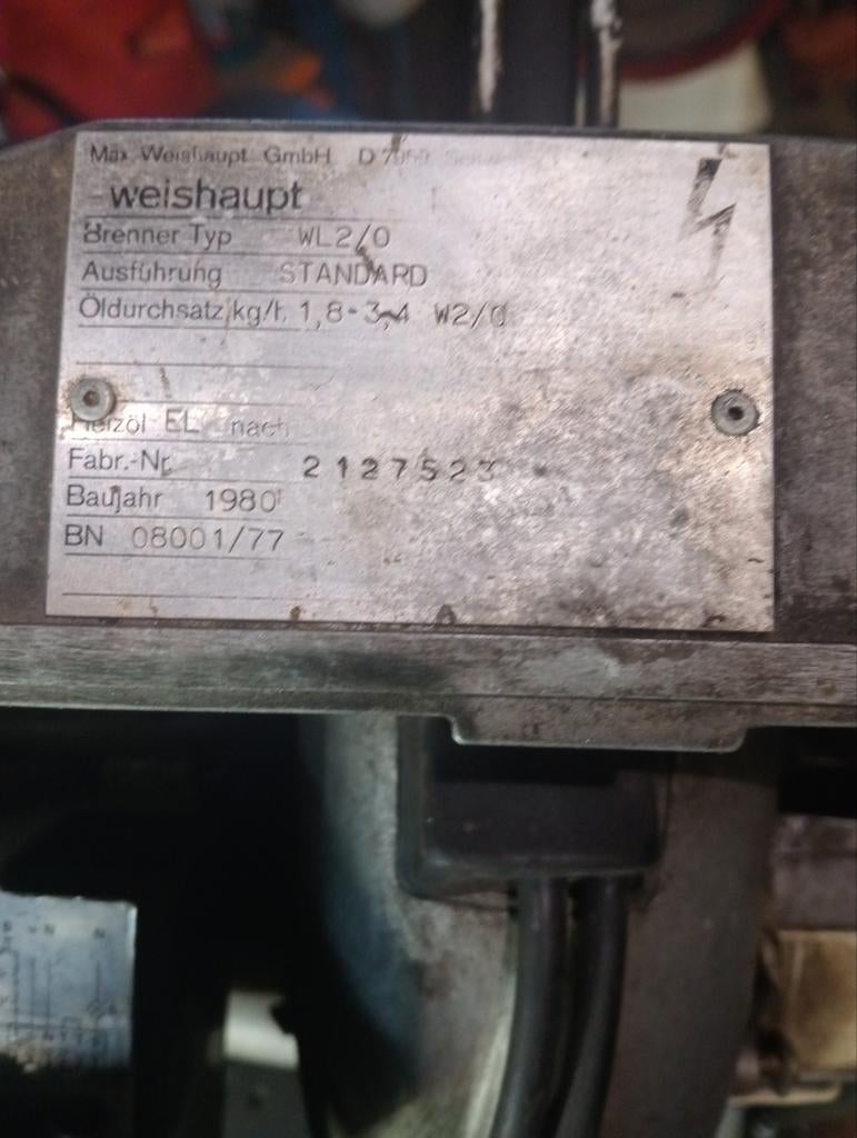 Lot de brûleur weishaupt elco, Ophalen
