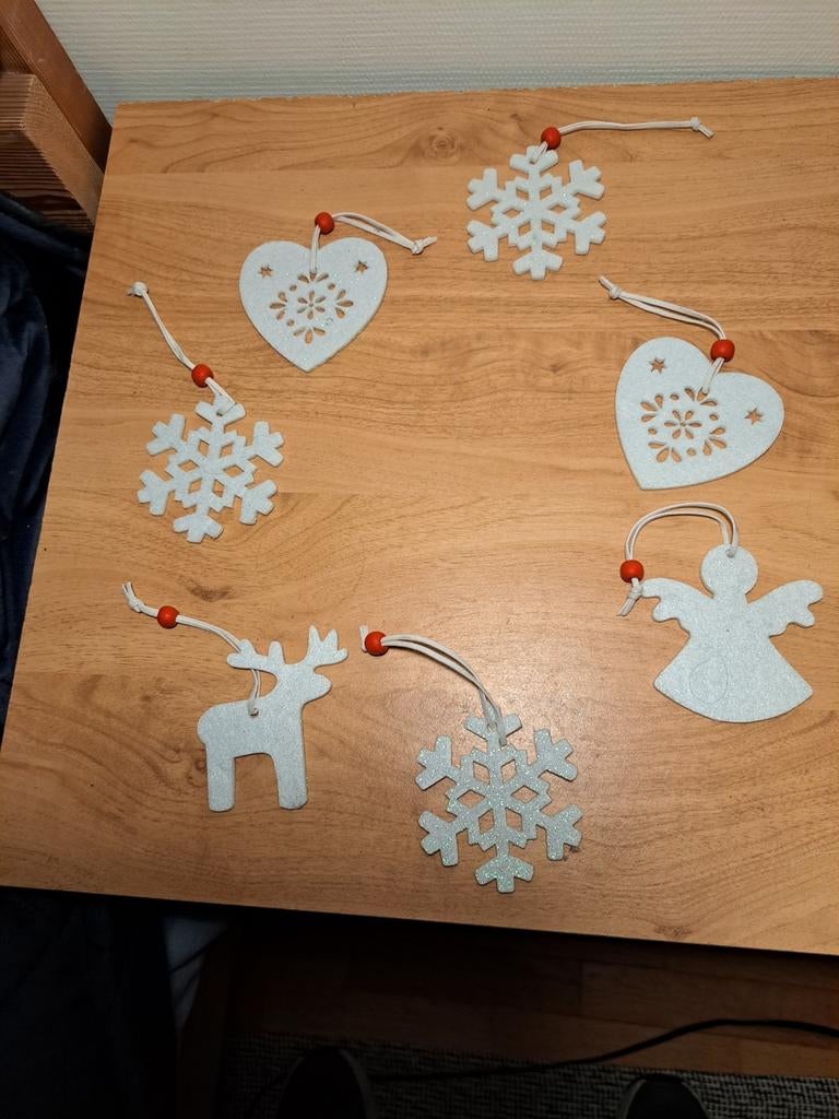 Kerstfiguren voor in de kerstboom 8 stuks, Enlèvement, Comme neuf