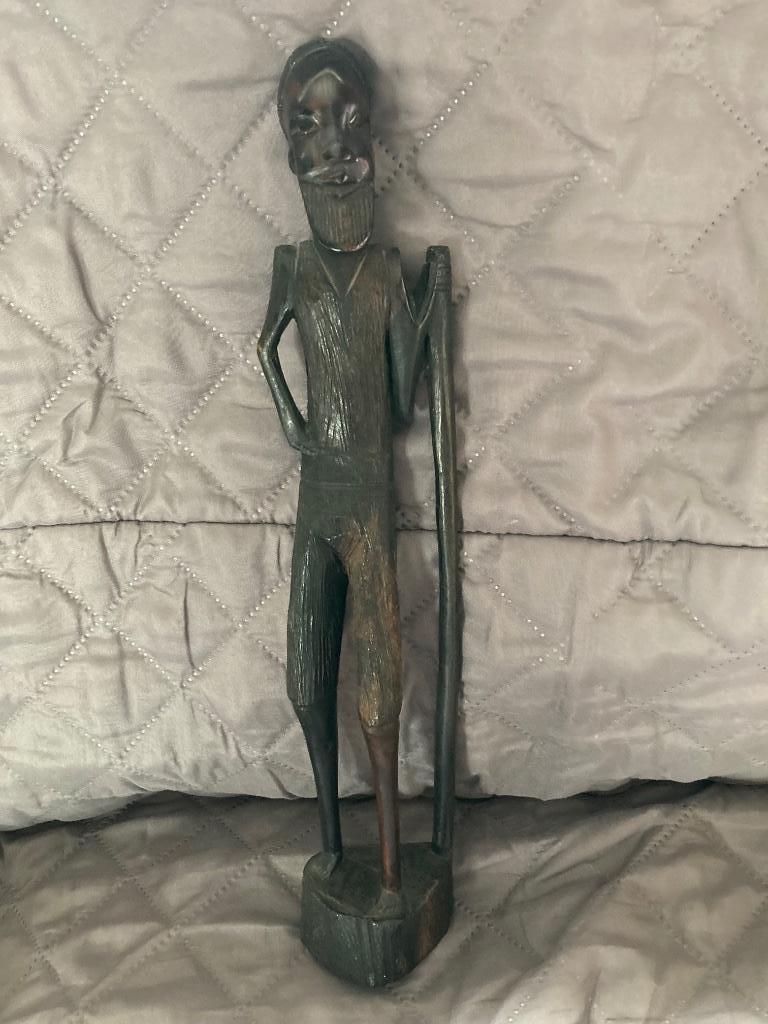 Statue en bois du Zaïre/Congo belge., Antiquités & Art, Enlèvement ou Envoi
