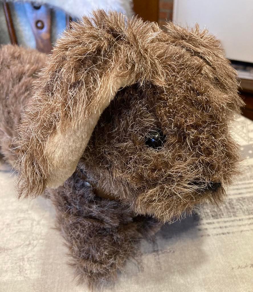 Peluche teckel en peluche., Enlèvement ou Envoi, Comme neuf, Chien
