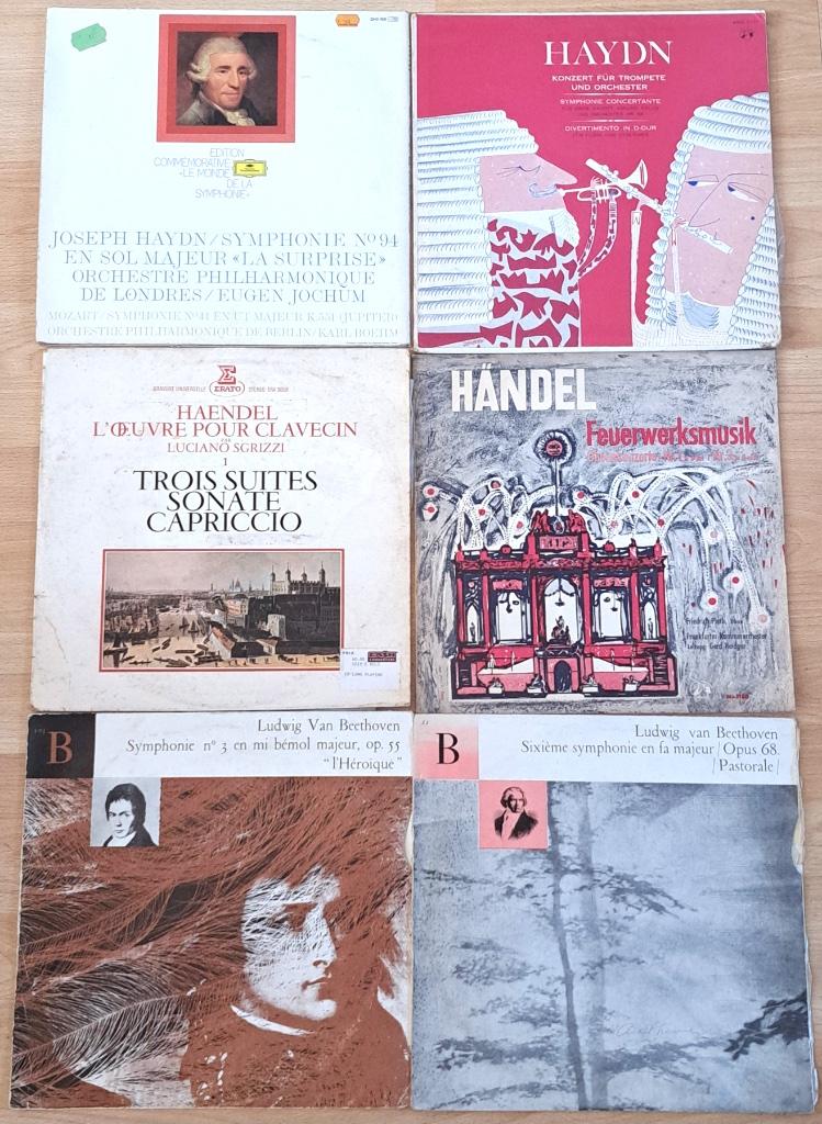 Set van 9 klassieke vinylplaten HAYDN, HANDEL, BEETHOVEN, CH, Gebruikt, Overige typen, Ophalen of Verzenden, 12 inch