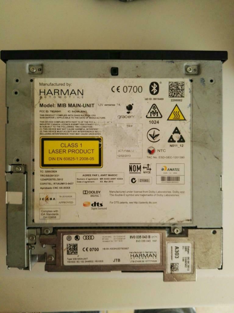 MMI 8V0035043B Harman Audi VW Skoda, Auto-onderdelen, Ophalen of Verzenden, Gebruikt, Audi