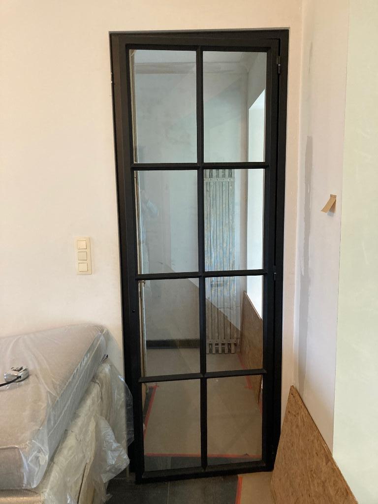 Landelijke zwarte  binnendeur, Ophalen, Gebruikt, 80 tot 100 cm, 215 cm of meer