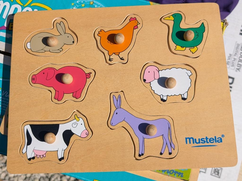 Puzzle bois animaux de la ferme pour les tout petits, Enlèvement, Comme neuf, Autres types