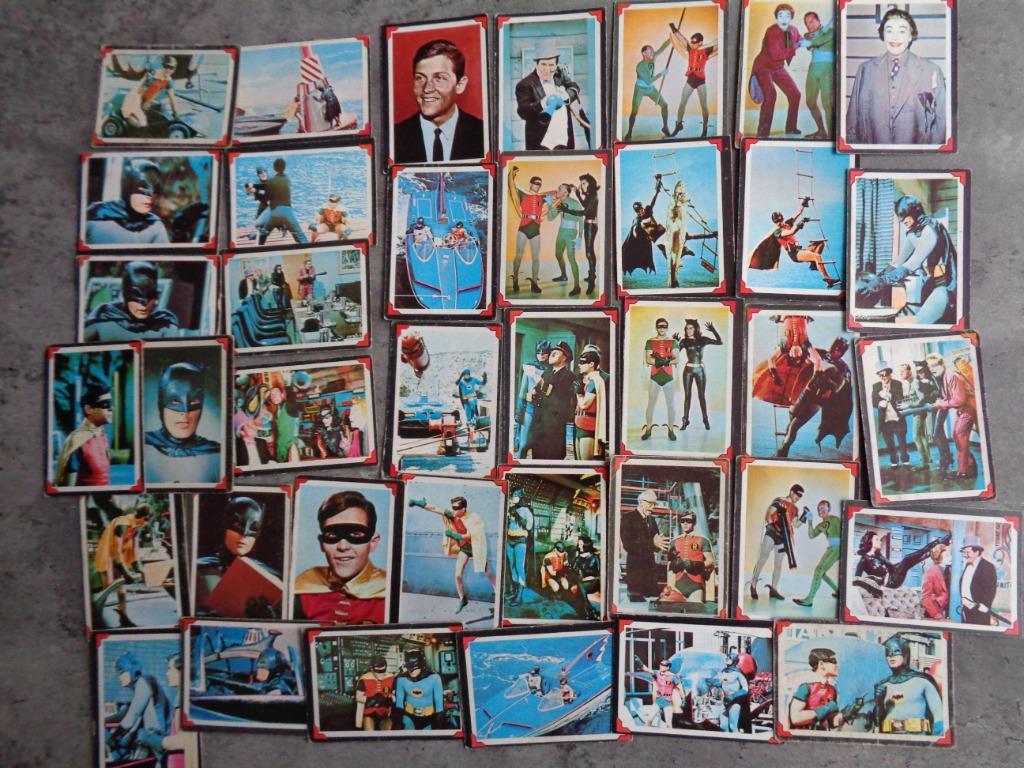 Cartes BATMAN années 1960 Topps 38x Adam West et Burt Ward d, Envoi
