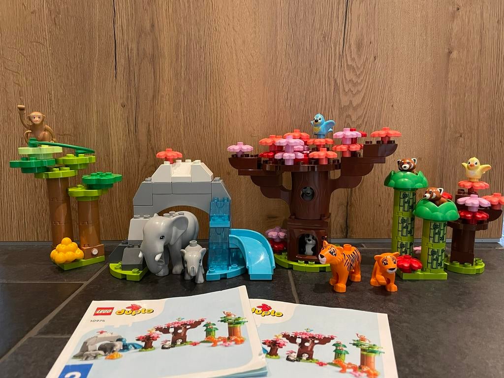 Lego Duplo Dieren van Azië set 10974, Ophalen, Zo goed als nieuw, Complete set, Duplo