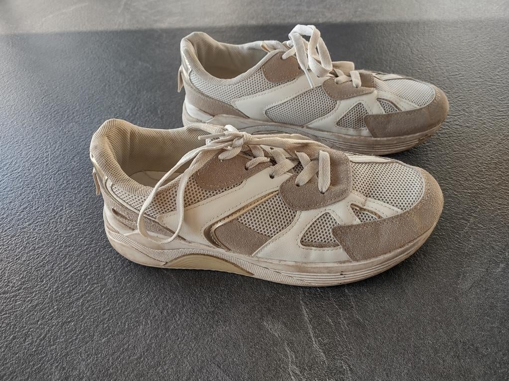 Gemakkelijke beige dames schoenen - maat 41, Ophalen, Beige, Dansschoenen, Zo goed als nieuw