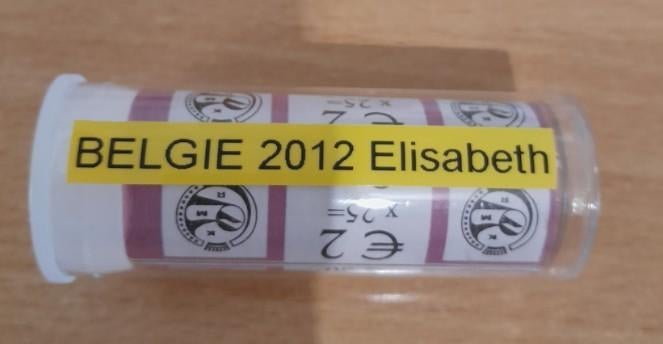 Belgie 2012 rol 25 munten 2 euro '75 jaar Koningin Elisabeth, Postzegels en Munten, Munten | Europa | Euromunten, Ophalen of Verzenden
