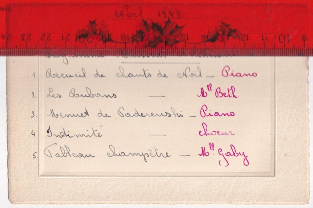 BRUSSEL - SOLBOSCH - Noël 1943 - Programme Musical et Littér, Ophalen of Verzenden