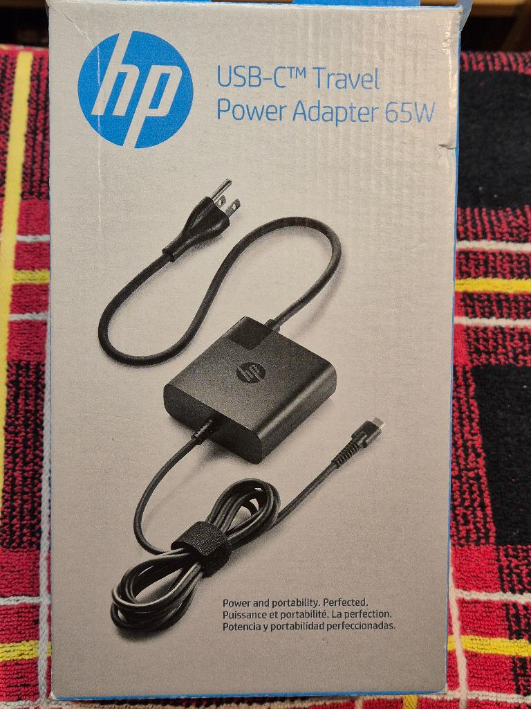 Adaptateur secteur de voyage HP USB-C 65 W, Informatique & Logiciels, Chargeurs d'ordinateur portable, Enlèvement ou Envoi, Utilisé