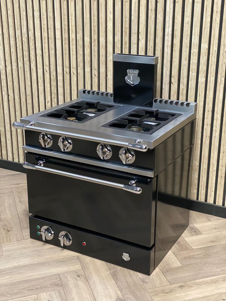 Uniek Frans Fornuis Delaubrac Lyon 4 pits Gas + Grote Oven, Ophalen of Verzenden, Grill, Elektrisch